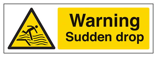 Warning Sudden Drop Landscape