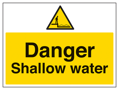 Danger Shallow Water Large Landscape