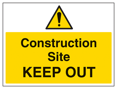 Construction Site Keep Out Large Landscape