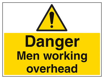 Danger Men Working Overhead Large Landscape