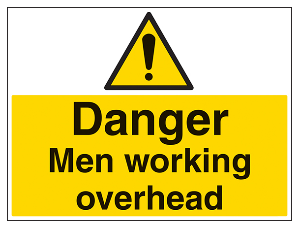 Danger Men Working Overhead Large Landscape