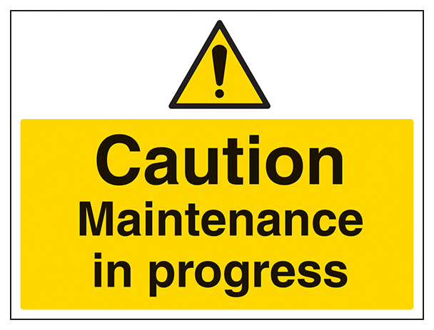 Caution Maintenance In Progress Large Landscape