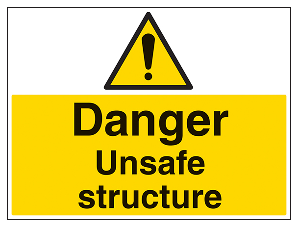 Danger Unsafe Structure Large Landscape