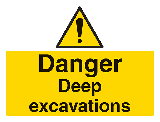 Danger Deep Excavations Large Landscape