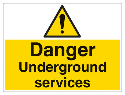 Danger Underground Services Large Landscape