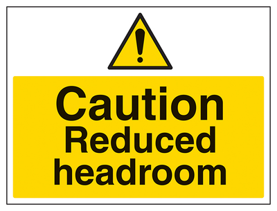 Caution Reduced Headroom Large Landscape