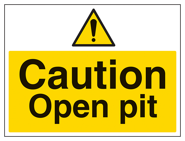 Caution Open Pit Large Landscape