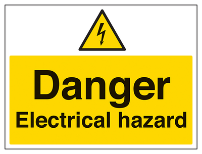 Danger Electrical Hazard Large Landscape
