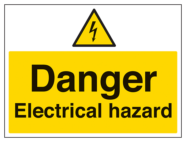 Danger Electrical Hazard Large Landscape