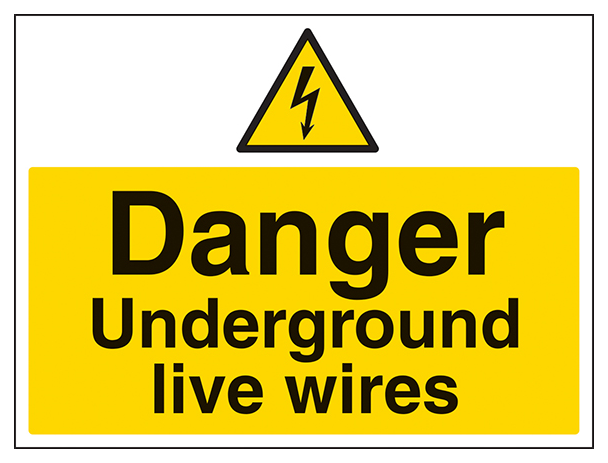 Danger Underground Live Wires Large Landscape