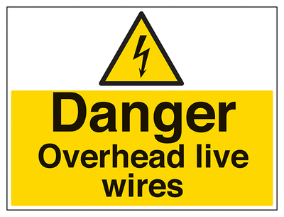 Danger Overhead Live Wires Large Landscape