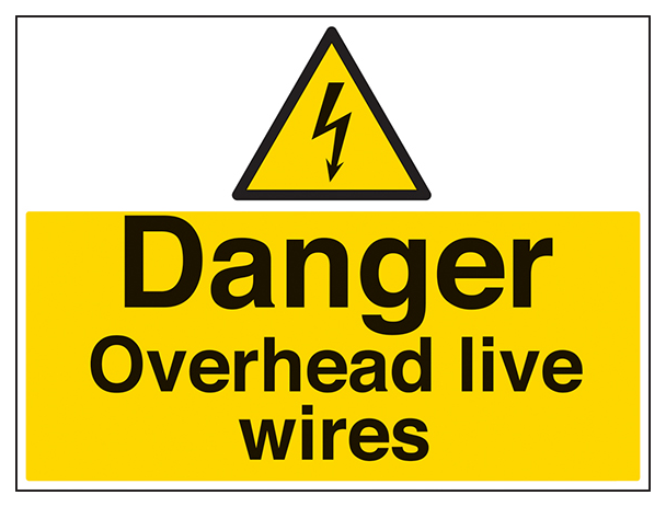 Danger Overhead Live Wires Large Landscape