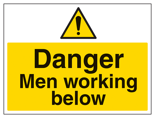 Danger Men Working Below Large Landscape