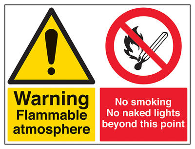 Flammable No Smoking No Naked Lights Large Landscape