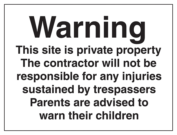 Notice This Site Is Private Property Large Landscape