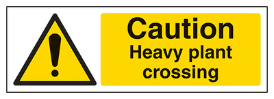 Caution Heavy Plant Crossing Landscape