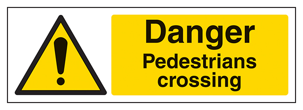 Danger Pedestrians Crossing Landscape