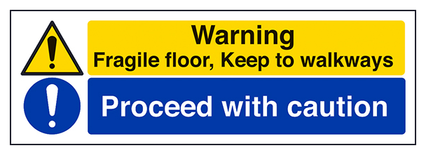Warning Fragile Floor Proceed With Caution Landscape