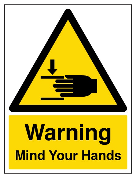 Warning Mind Your Hands Portrait