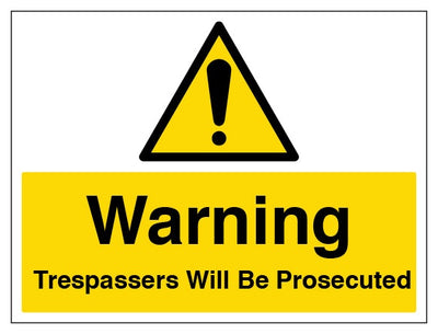 Warning Trespassers Will Be Prosecuted Large Landscape