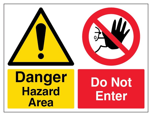Danger Hazard Area Do Not Enter Landscape