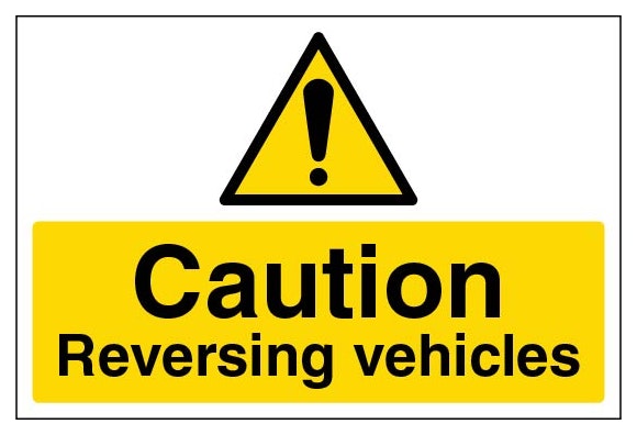 Caution Reversing Vehicles Large Landscape