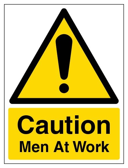 Caution Men At Work Portrait