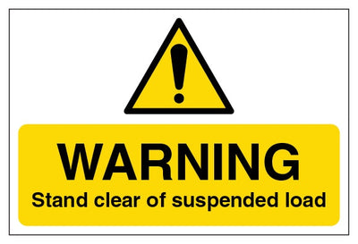 Warning Stand Clear Of Suspended Load Large Landscape