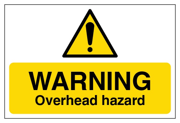 Warning Overhead Hazard Large Landscape