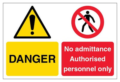 Danger No Admittance Authorised Personnel Only Large Landscape