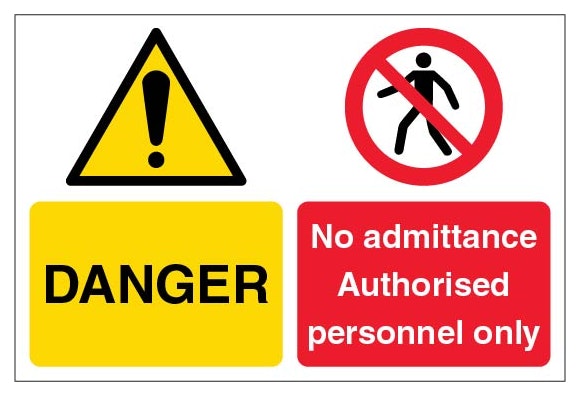 Danger No Admittance Authorised Personnel Only Large Landscape