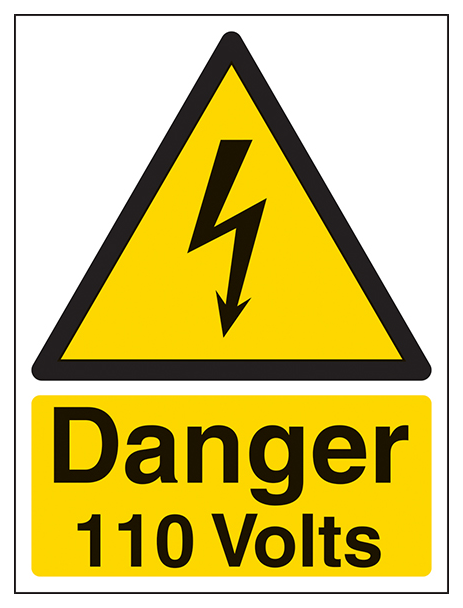 Danger 110 Volts Portrait