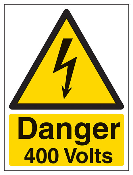 Danger 400 Volts Portrait