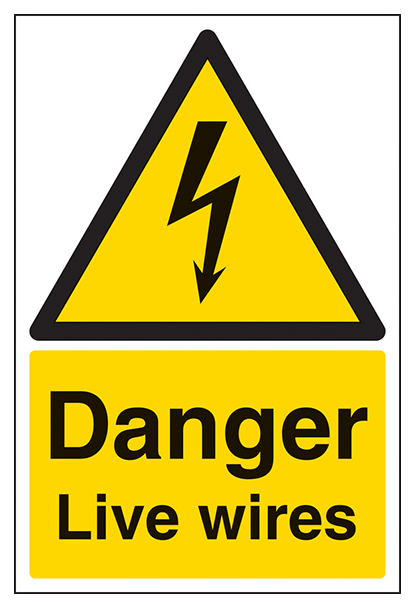 Danger Live Wires Portrait