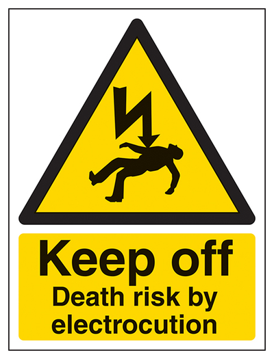 Keep Off Death Risk By Electrocution Portrait