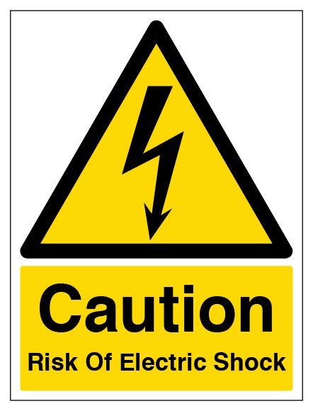 Caution Risk Of Electric Shock Portrait