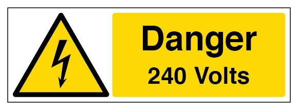Danger 240 Volts Landscape