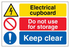Electrical cupboard/Do not use for storage/Keep clear - Large Landscape