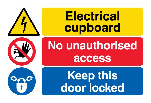 Electrical Cupboard No Unauthorised Access Keep This Door Locked Large Landscape