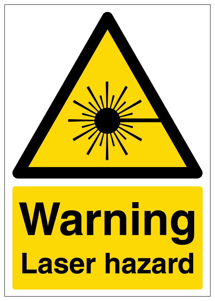 Warning Laser Hazard Portrait
