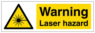 Warning Laser Hazard Narrow Landscape