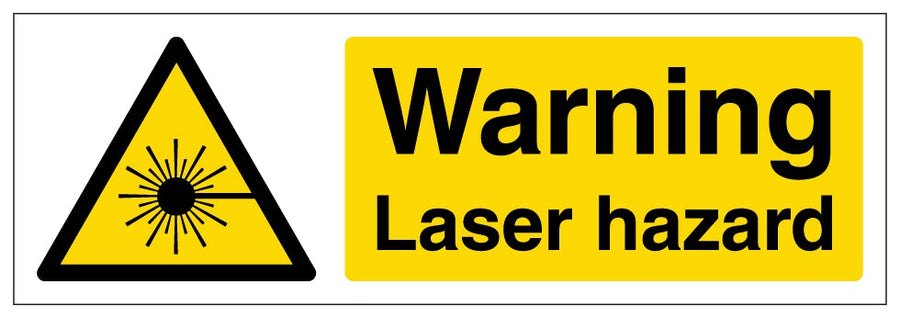 Warning Laser Hazard Narrow Landscape
