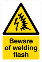 Beware of welding flash - Portrait