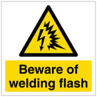 Beware of welding flash  - Square