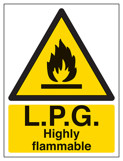 L P G Highly Flammable Portrait
