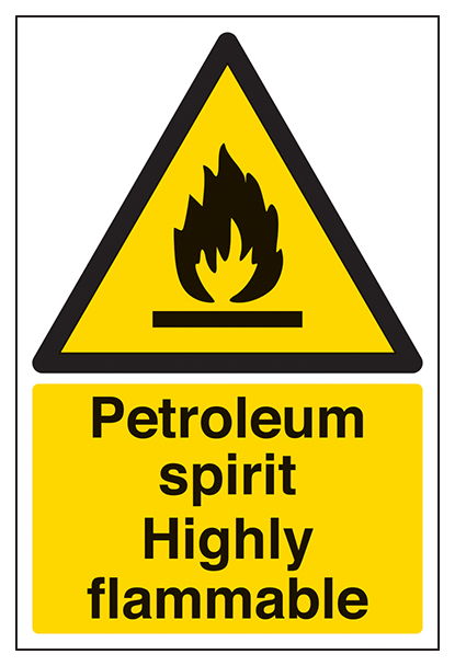 Petroleum Spirit Highly Flammable Portrait