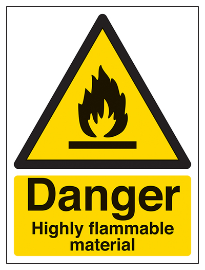 Danger Highly Flammable Material Portrait