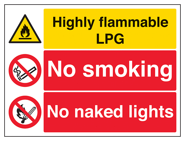 Highly Flammable Lpg No Smoking Naked Lights