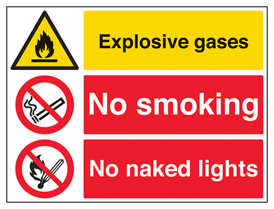 Explosive Gases No Smoking No Naked Lights