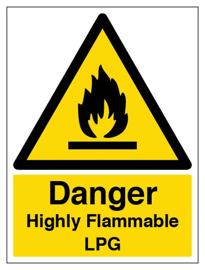 Danger Highly Flammable Lpg Portrait